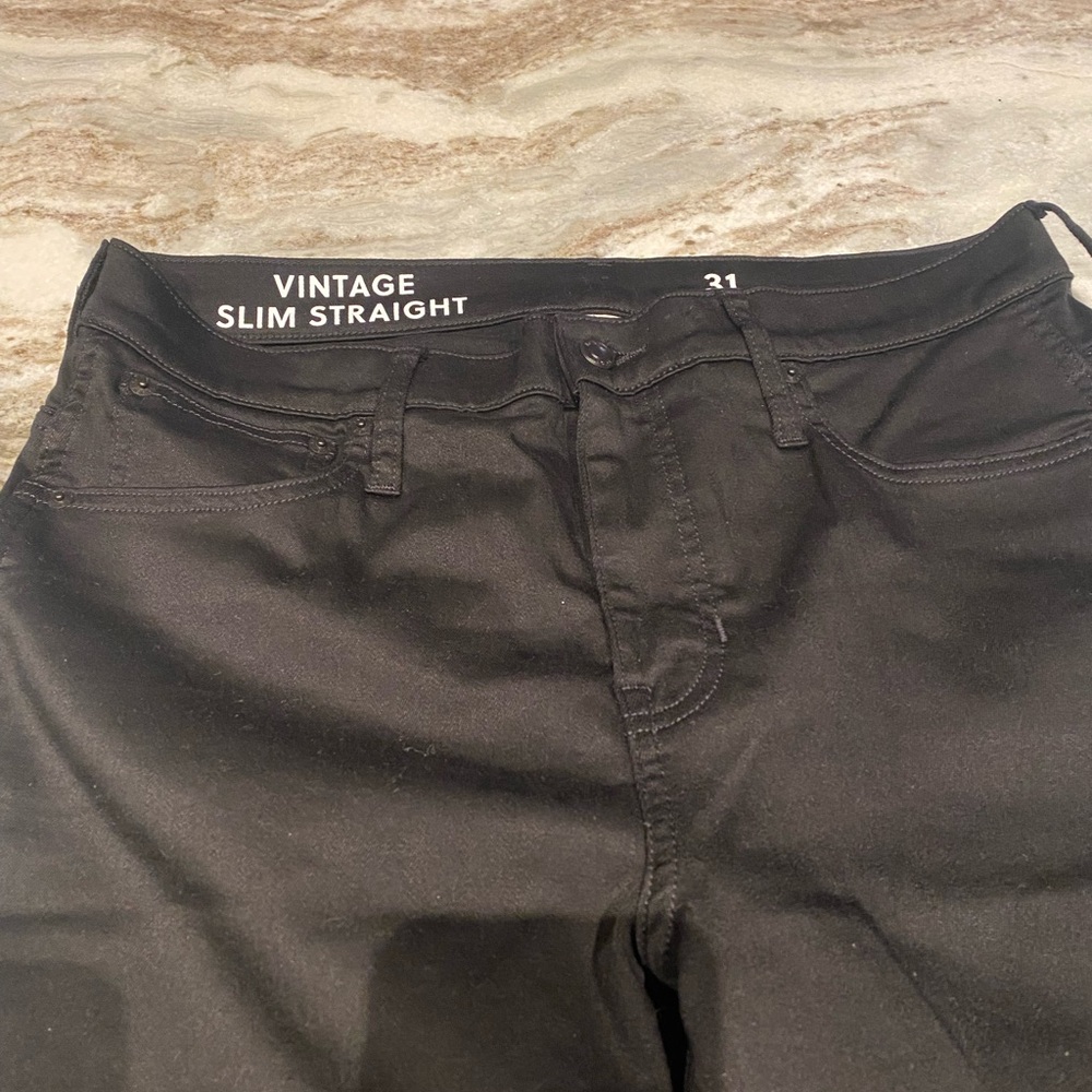 Mid-Rise Vintage Slim Straight Jean in Stay Black